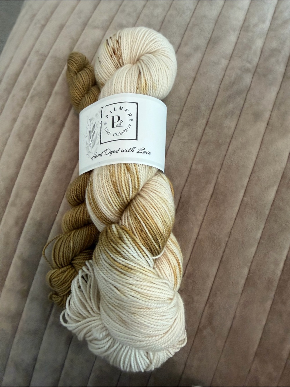 Hand-Dyed Palmer yarn set  - Cream & Brown